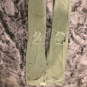 Green Free People jeans